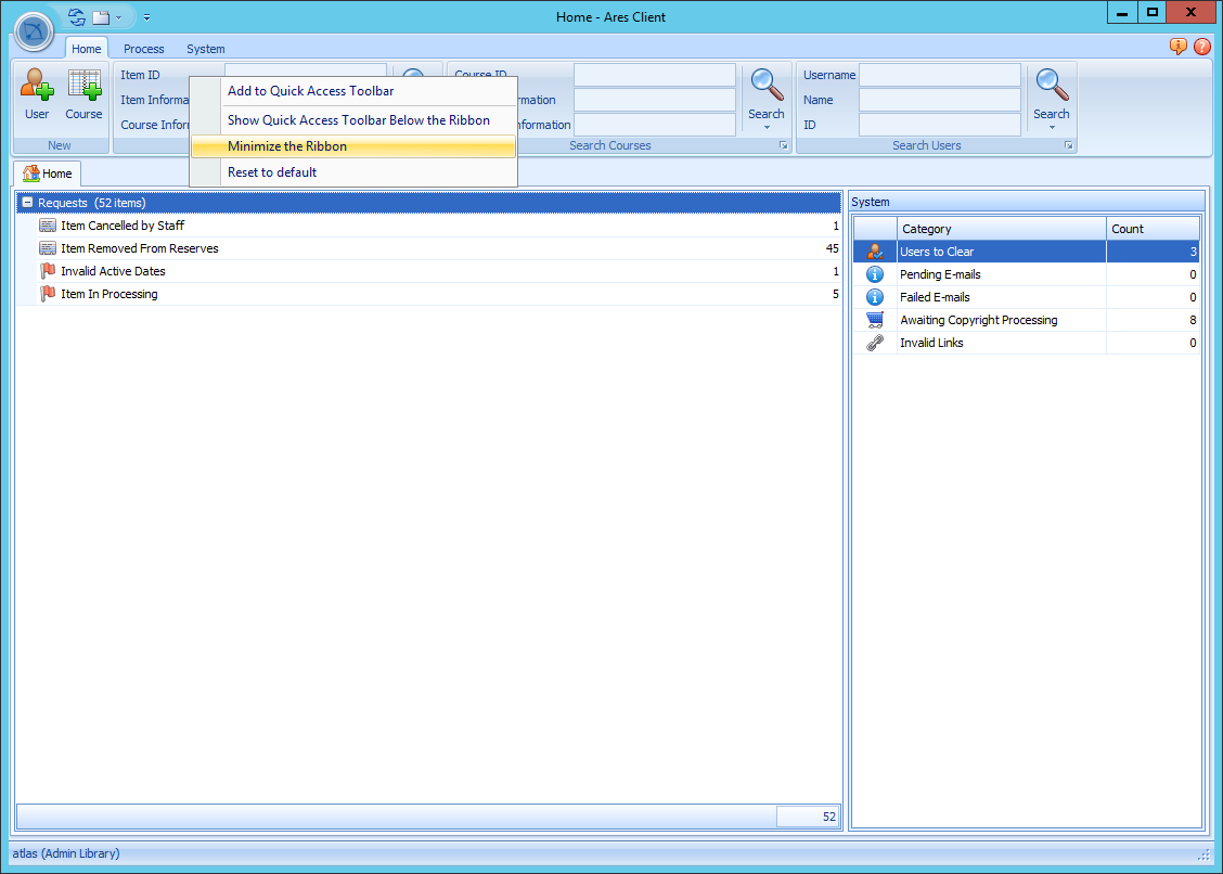 Minimized Ribbon Interface